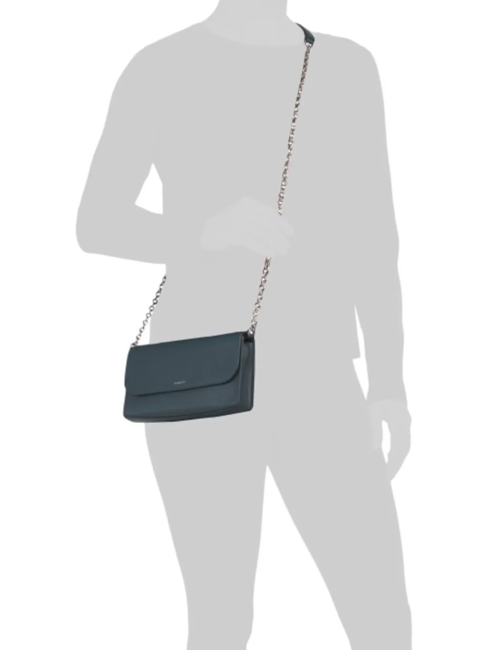RADLEY LONDON Leather Rathbone Micro Flap Over Crossbody Bag With Chain Strap
